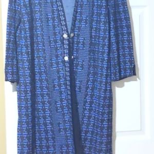 Misook XL Blue Long Jacket